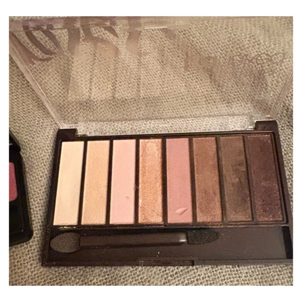 Makeup bundle - Eyeshadows Bronzer Shine Control Lipsticks Body Lotion brushes